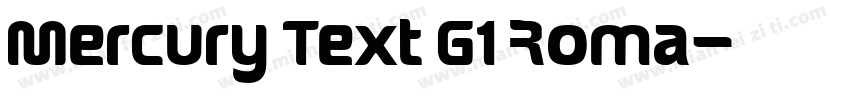 Mercury Text G1 Roma字体转换